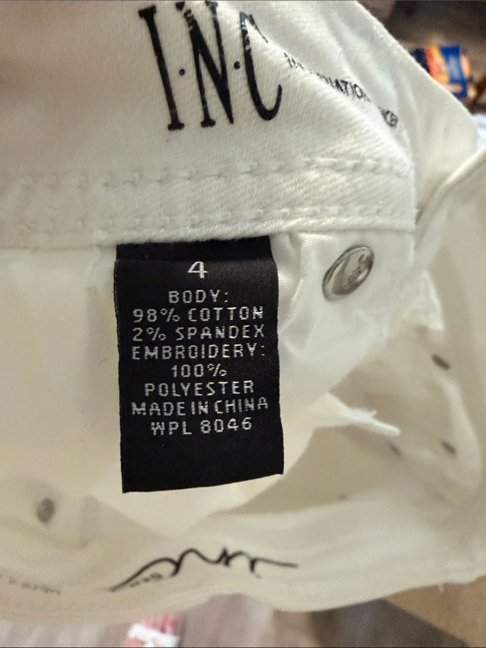 INC International Concepts white jean